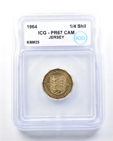 1964 Jersey 1/4 Shilling KM#25 PR67 CAM ICG *9003