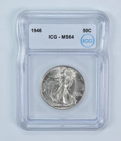 1946 Walking Liberty Half Dollar MS64 ICG