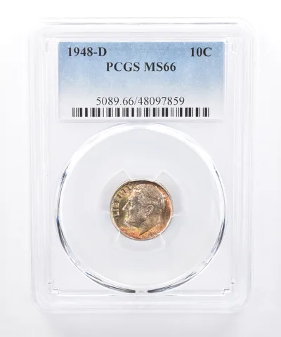 1948-D Roosevelt Dime MS66 PCGS Beautiful Tone *8347