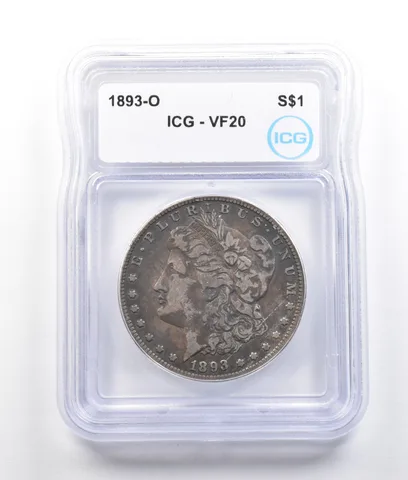 1893-O Morgan Silver Dollar VF20 ICG *2719