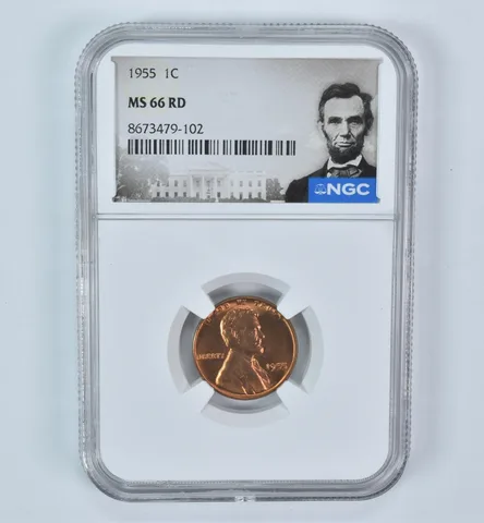 1955 Lincoln Wheat Cent MS66 RD NGC Special Label