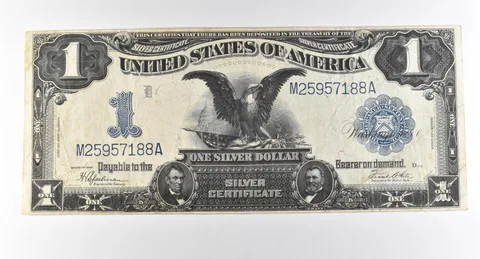 1899 $1 Silver Certificate Large Note Blue Seal *2872