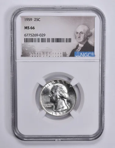 1959 Washington Quarter 25c Special Lbl MS66 NGC