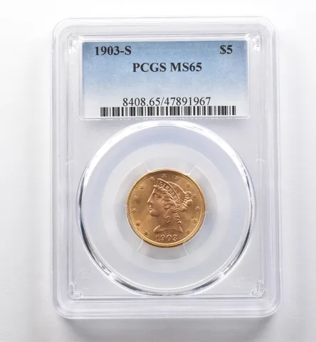 1903-S $5 Liberty Head Gold Half Eagle MS65 PCGS *2320