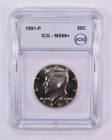 1991-P Kennedy Half Dollar MS68+ ICG