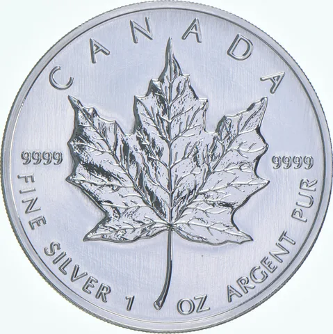 2001 Canada 5 Dollars Silver Maple Leaf 1 Oz Silver BU