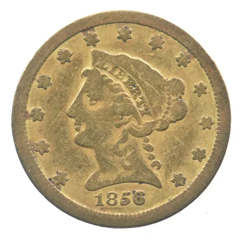 1856-S $2.50 Liberty Head Gold Quarter Eagle a2267