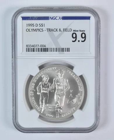 1995-D Paralympic Running Commemorative Silver Dollar Mint State 9.9 NGC X NGCX