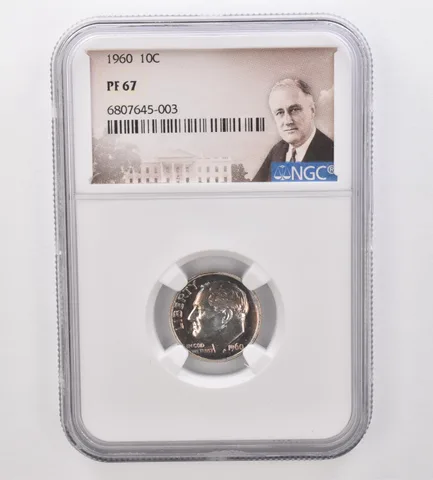 1960 Roosevelt Dime PF67 NGC Beautiful Tone a9867