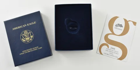 OGP 2008-W Gold Eagle 1/10 Oz Uncirculated Burnished BOX - NO COIN