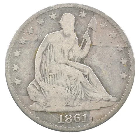 1861-O Seated Liberty Half Dollar a3201