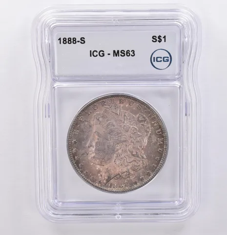 1888-S Morgan Silver Dollar MS63 ICG Beautiful Tone *8910
