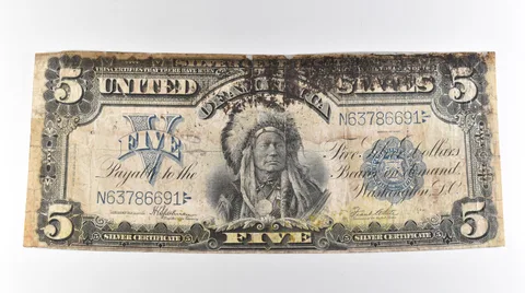 1899 $5 Silver Certificate Large Note Blue Seal *3107