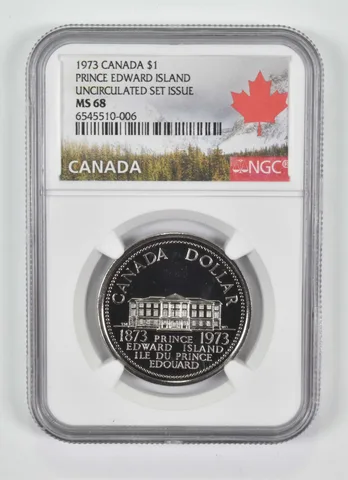 1973 Canada $1 Dollar Prince Edward Island Unc Set Issue MS68 NGC