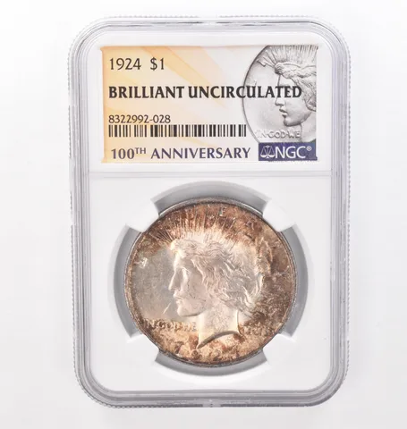 1924 Peace Silver Dollar BU NGC Beautiful Tone *4308