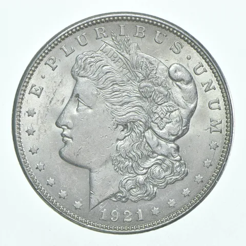 (1) AU 1921-S Morgan Silver Dollar Almost Uncirculated 90%