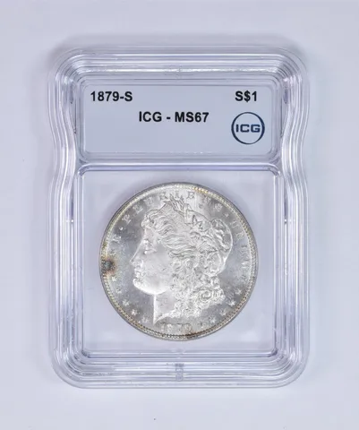 1879-S Morgan Silver Dollar MS67 ICG Peripheral Tone *7991