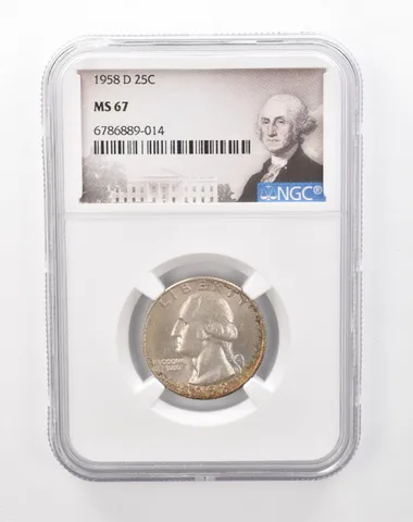 1958-D Washington Quarter MS67 NGC Beautiful Tone *1260