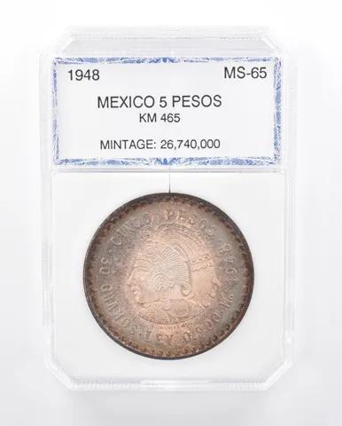 1948 Mexico 5 Pesos KM465 Beautiful Tone *2463