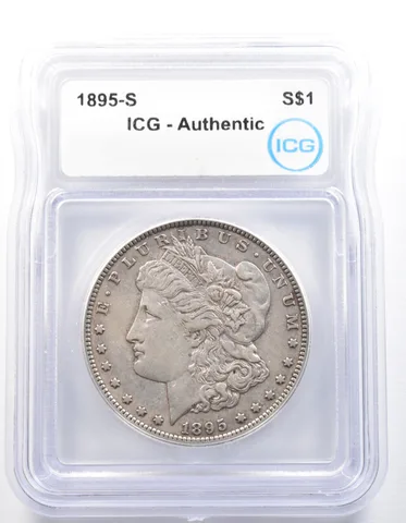 1895-S Morgan Silver Dollar Authentic ICG a0322