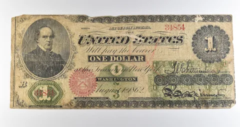 1862 $1 Legal Tender Large Note Red Seal *3575
