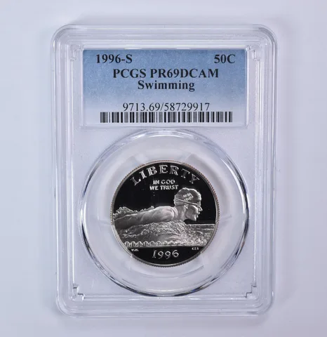 1996-S Olympic Swimming Commemorative Half Dollar PR69 DCAM PCGS