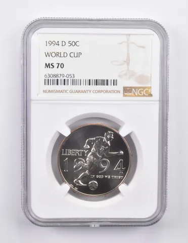 1994-D World Cup Soccer Commemorative Half Dollar MS70 NGC