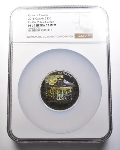 2018 Canada 30 Dollars Silver Halifax Public Garden PF69 UCAM NGC *7310