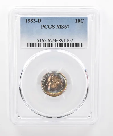 1983-D Roosevelt Dime MS67 PCGS Beautiful Tone *2767