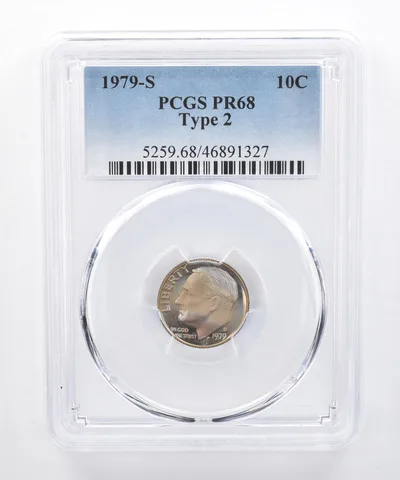 1979-S Roosevelt Dime Type 2 PR68 PCGS Beautiful Tone *8335