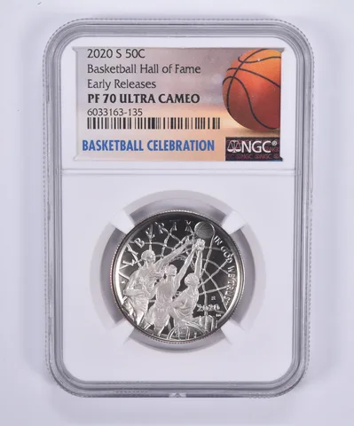 2020-S Basketball Hall Of Fame Commemorative Half Dollar ER PF70 UCAM NGC