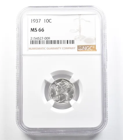 1937 Mercury Dime MS66 NGC