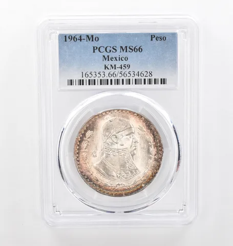 1964 Mo Mexico Peso KM-459 MS66 PCGS Beautiful Tone *2120