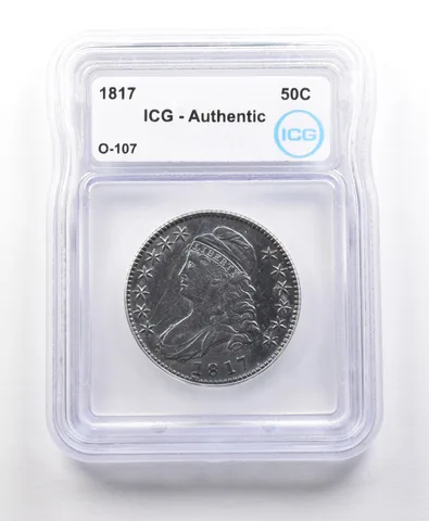 1817 Capped Bust Half Dollar O-107 Authentic ICG *5631