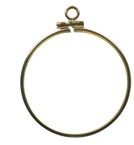 12K 28mm Gold Filled US Large Cent Coin Bezel Pendant Frame Edge a1277