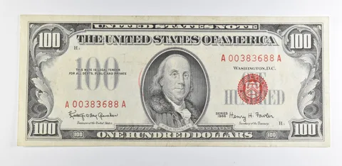 1966 $100 US Legal Tender Note Red Seal *9890