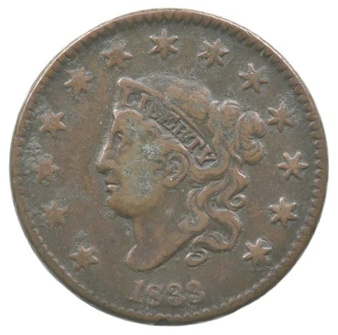 1833 Coronet Head Large Cent a5967