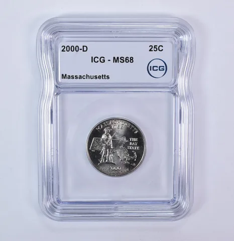 2000-D Washington State Quarter Massachusetts MS68 ICG
