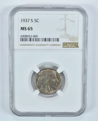 1937-S Indian Head Buffalo Nickel MS65 NGC a9057