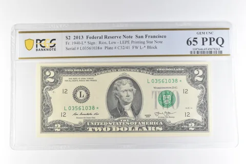 2013 $2 San Francisco CA Fr#1940-L* LEPE Printing Star Note 65 PPQ PCGS *0662