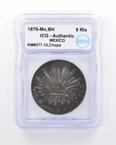 1876 Mo BH Mexico 8 Reales KM#377.10 Chops Authentic ICG Beautiful Tone *4995