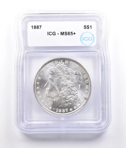 1887 Morgan Silver Dollar MS65+ ICG a6894