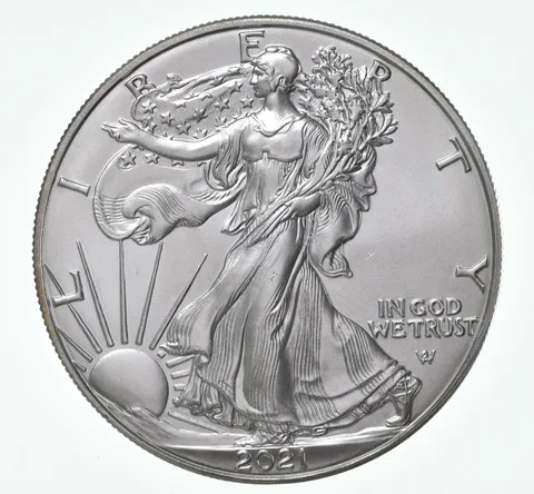 2021 T2 Unc American Silver Eagle Type 2 New Landing Eagle 1 Oz Silver