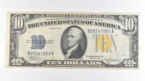 1934 A $10 Silver Certificate Yellow Seal North Africa *6718