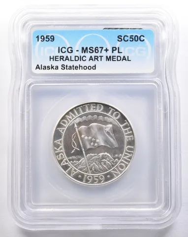 1959 So Called Half Dollar Alaska Statehood MS67+ PL ICG