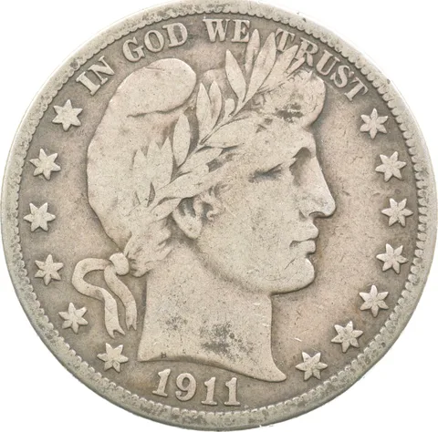 1911 Barber Half Dollar a8156