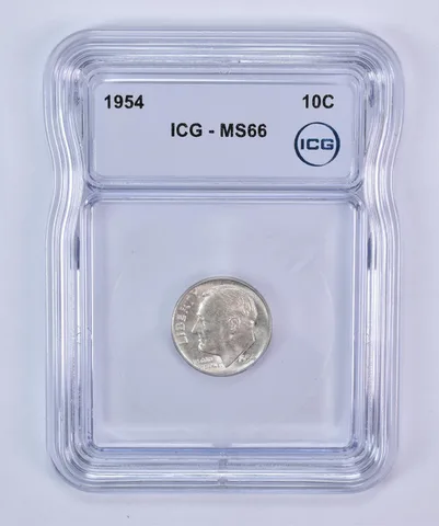1954 Roosevelt Dime MS66 ICG