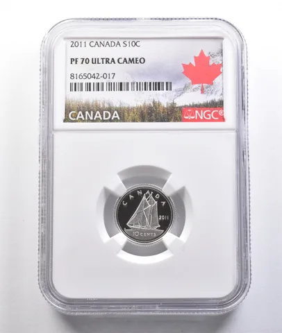 2011 Canada 10 Cents Silver PF70 UCAM NGC a6935