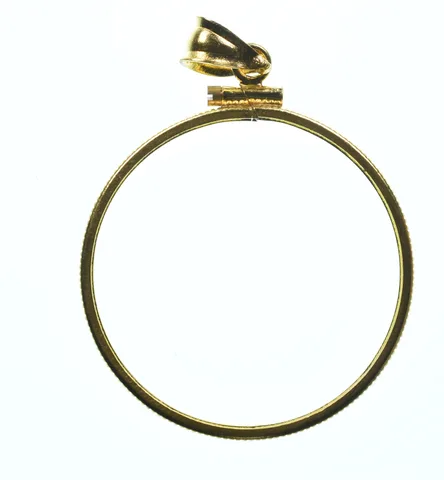 14K 30.6mm Gold Filled US Half Dollar Coin Bezel Pendant Frame Edge *1440
