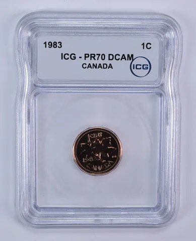 1983 Canada 1 Cent PR70 DCAM ICG